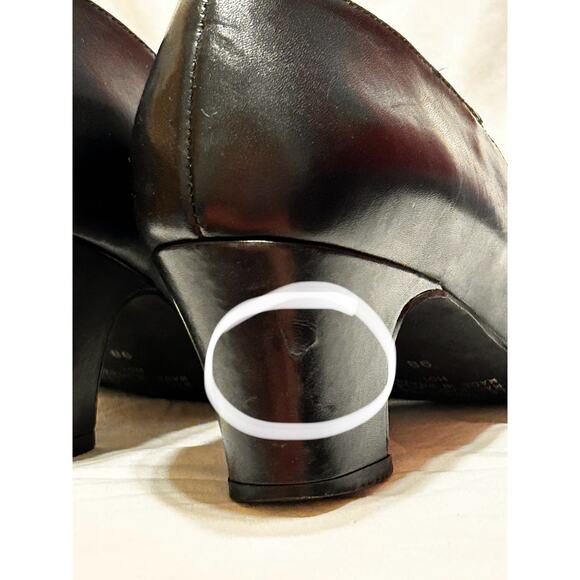 Cool Retro Alec Mesh Peep Toe Leather Heels Brazilian Size 9 FLAWS Plz Read. - Picture 6 of 10